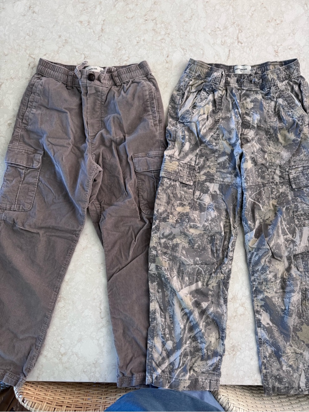 abercrombie kids Gray Solid & Gray Camo Cargo Pants